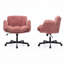 Chaise de bureau pivotante réglable avec accoudoirs réglables à 5 vitesses, chaise de bureau d'ordinateur ergonomique en tissu chenille moderne pour bureau à domicile, maquillage, chambre à coucher-130154707