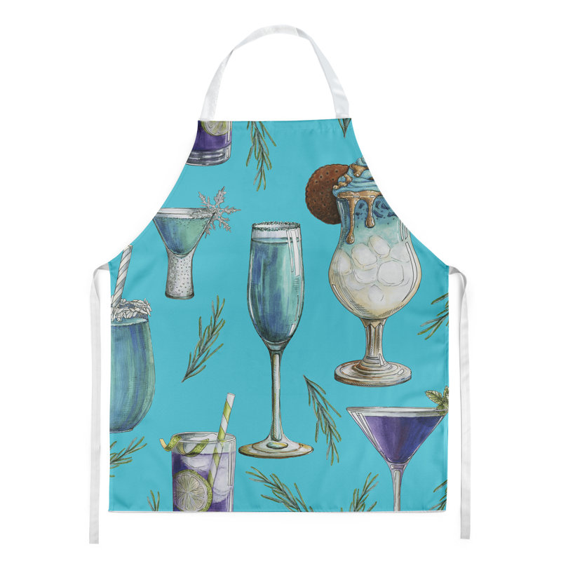 Tablier pour boissons et cocktails, Bleu / Brun