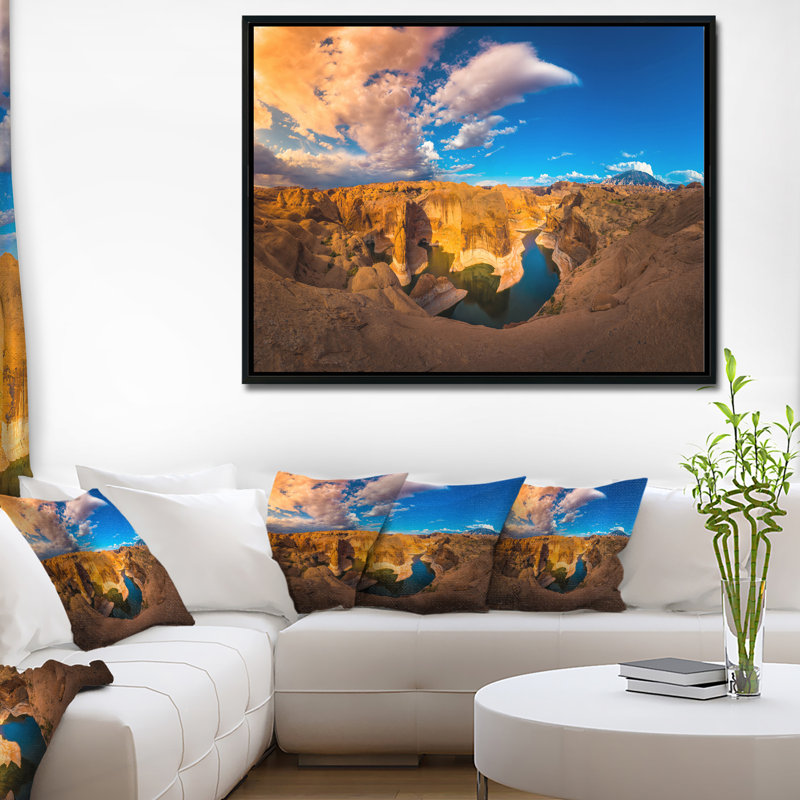 «Reflection Canyon Lake Powell», reproduction de photo sur toile tendue encadrée, H 12 po x l 20 po x P 1 po, Toile tendue