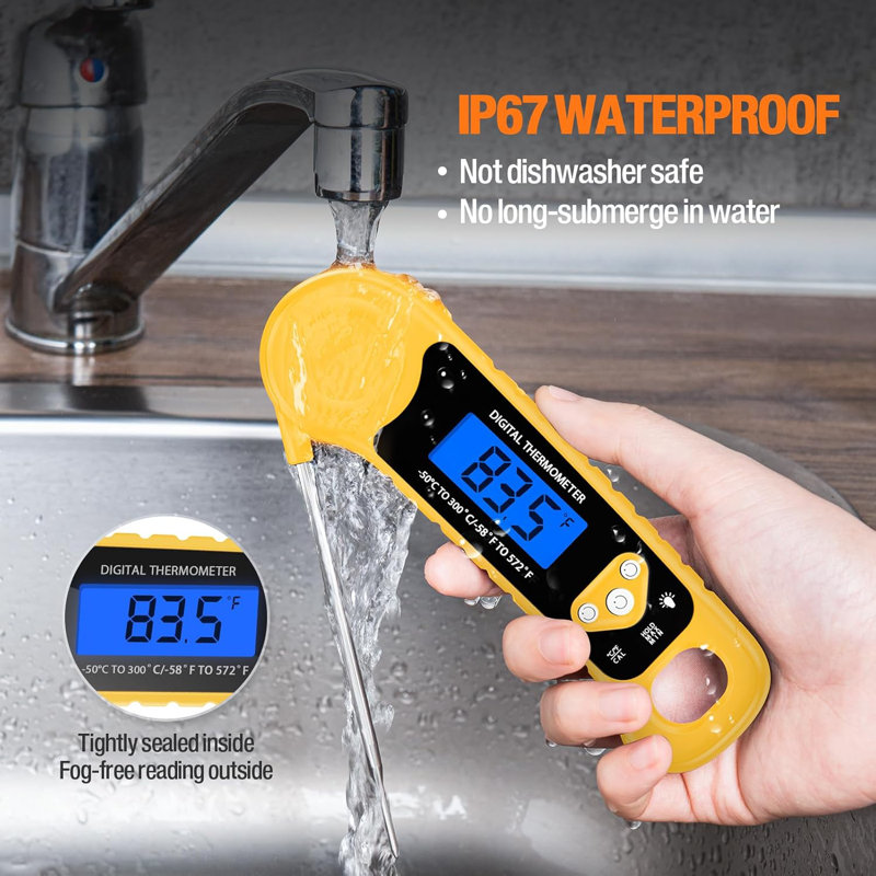 Instant Read Digital Meat Thermometer Yellow