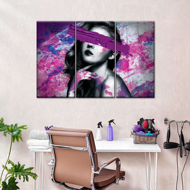 Reproduction d'art sur toile 3 pièces, H 24 po x l 38 po x P 1,25 po