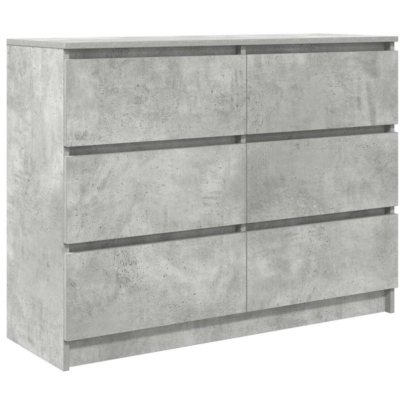 Sideboard 100X35x76 Cm Engineered Wood, Concrete Grey