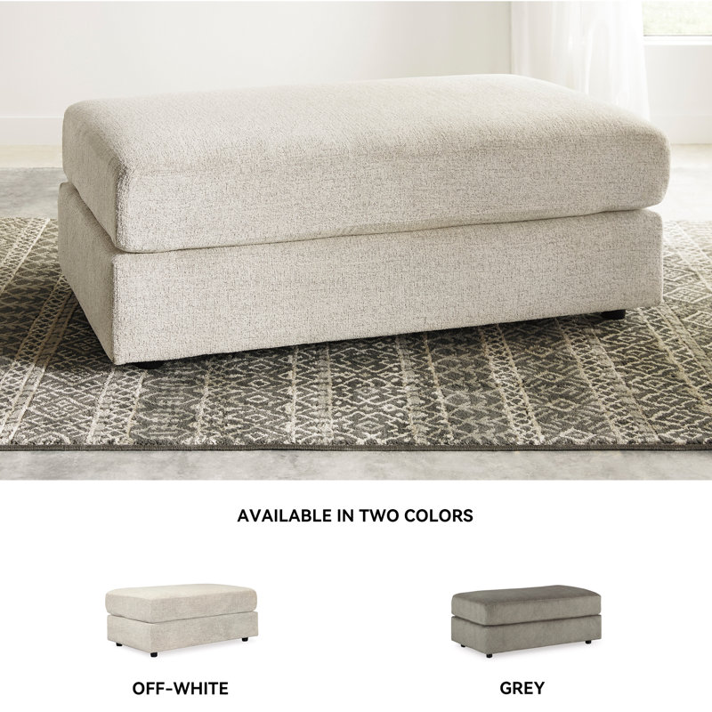 North Andover Upholstered Ottoman, Stone
