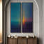 «Vibrant Blue Sunset», ensemble de 2 reproductions d'art encadrées sur toile 60 po x 20 po x 2 pièces-1710700128-1710700129