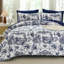 Ensemble d'édredon botanique 7 pièces Toile de Jouy - Ensemble de literie en microfibre douce-122522725-122522724