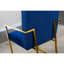 Chaise de salle à manger avec accoudoirs capitonnés et finition en acier inoxydable-1808537522-1808537517