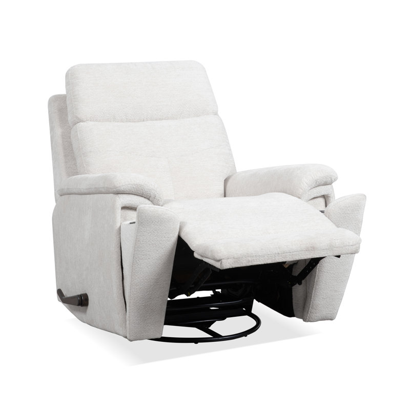 Rex Swivel Gliding Recliner With Power Headrest & Lumbar, Handle-Activated