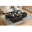 Table basse extensible de 47,2 po à 72,7 po, table basse multifonctionnelle avec finition ultrabrillante, table basse avec 2 espaces de rangement cachés et 2 tiroirs pour le salon-1276019358