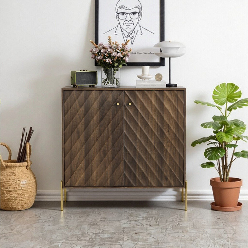31.5" Mid-Century Modern Sideboard Buffet Cabinet W/Storage, Adjustable Shelves