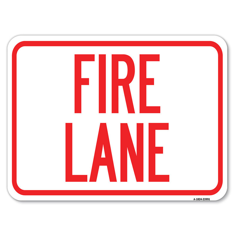 Fire Lane Supplementary/23991, 18" H x 24" W x 1" D