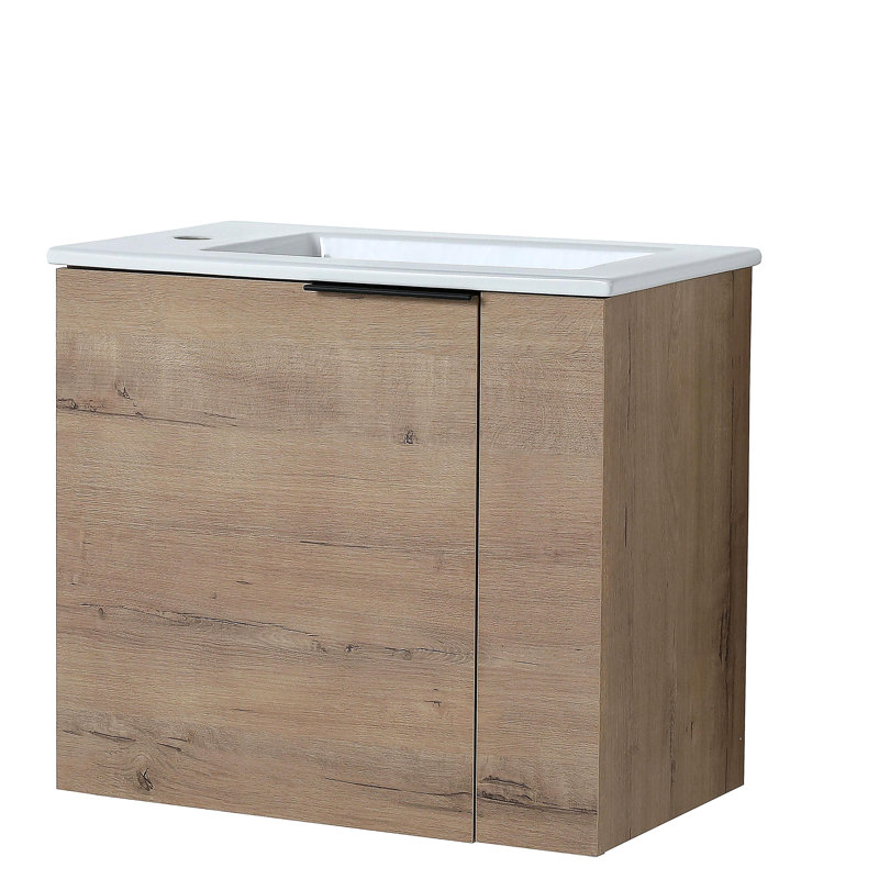 Meuble-lavabo de salle de bain avec lavabo 22 po pour petite salle de bain, meuble-lavabo flottant avec porte