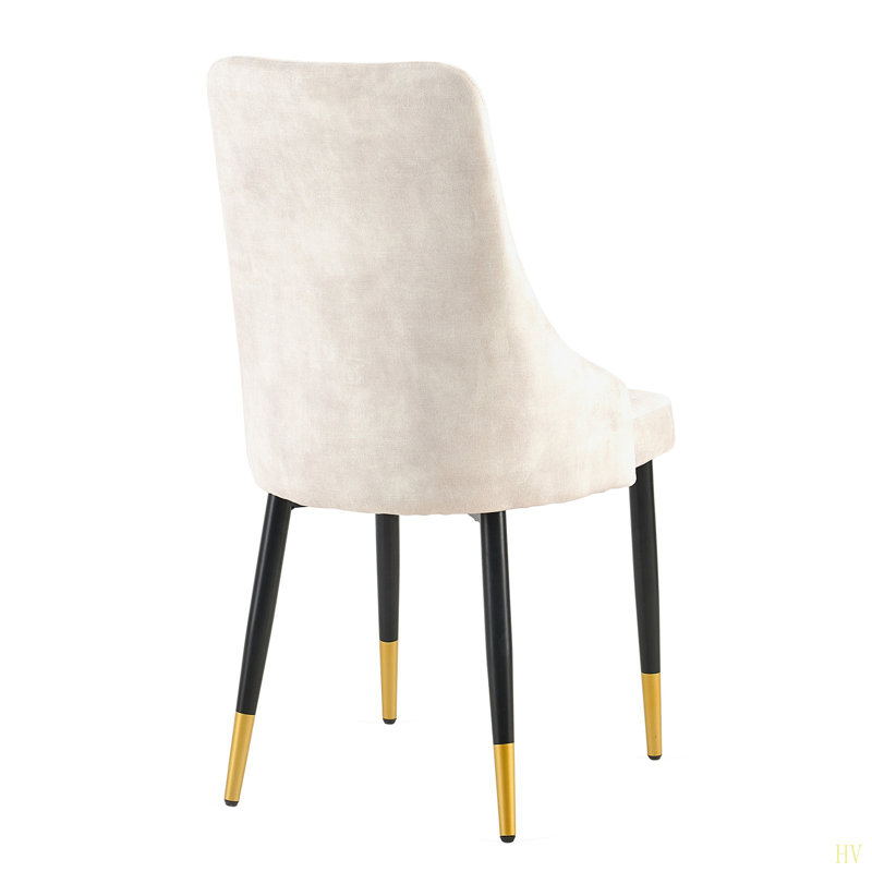 Ensemble de 4 chaises de salle à manger et chaise d'appoint sans accoudoirs, 4