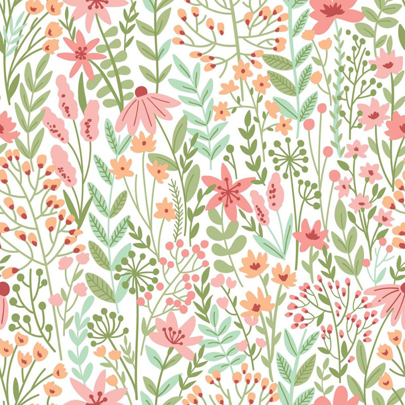 Symere Floral Double Roll, Green