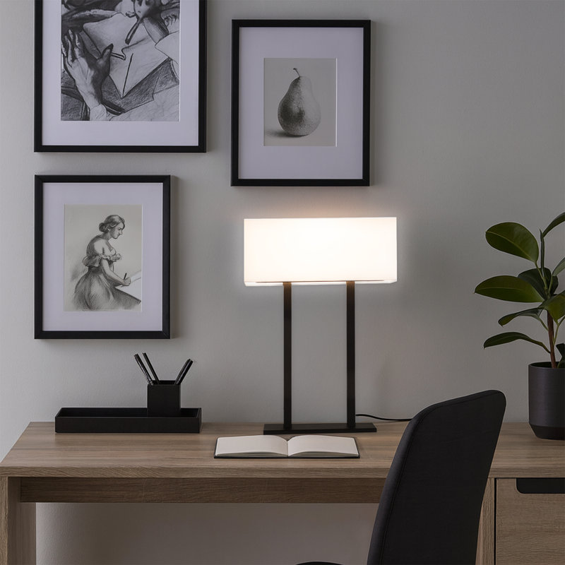 Lampe de table 20 po, Blanc