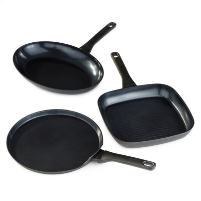 Ensemble de batterie de cuisine antiadhésive 3 pièces BergHOFF DiNA Helix, aluminium recyclé