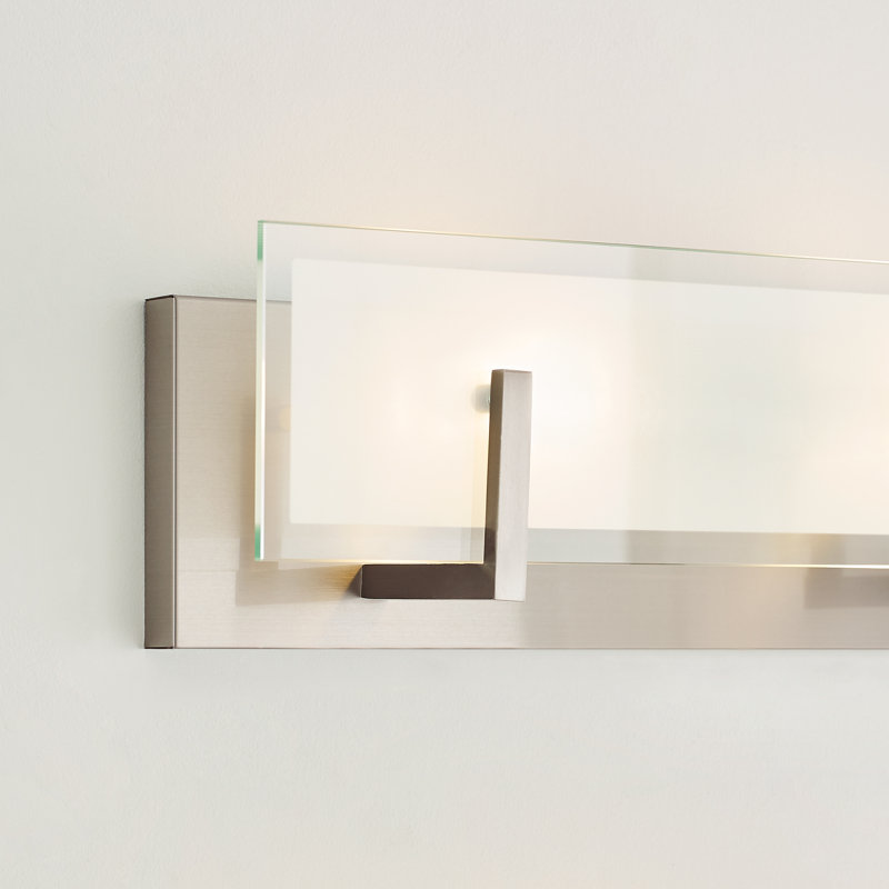 Applique murale / salle de bain Syll à deux lumières de Visual Comfort Studio, Nickel brossé, Ampoule non incluse, 2 lumières