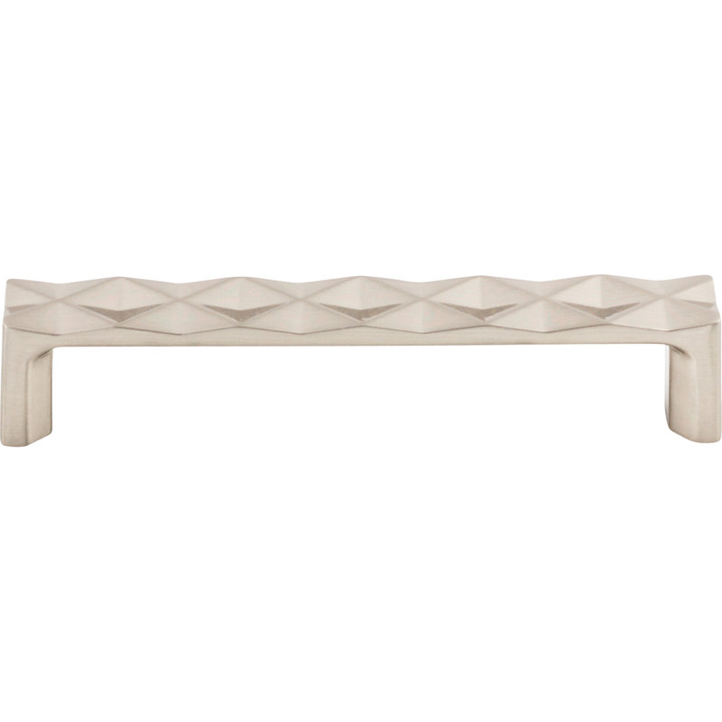 Quilted Bar pull, Brushed Satin Nickel, 5 1/16" Center to Center