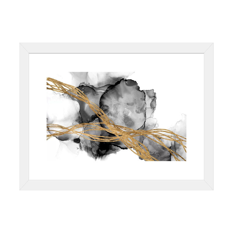 "Matrix undulation I" par Jennifer Goldberger-impression, H 24 po x l 32 po x P 1 po, Papier encadré blanc