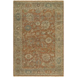 Reign Hand Knotted Wool Area Rug in Brown