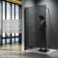 Walk in Shower Enclosure With Dark Grey Easy Clean Safety Glass -671703399-671703393