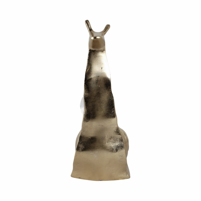 Sagebrook Home 10X4" Tall Snail With Acrylic Ball, Gold