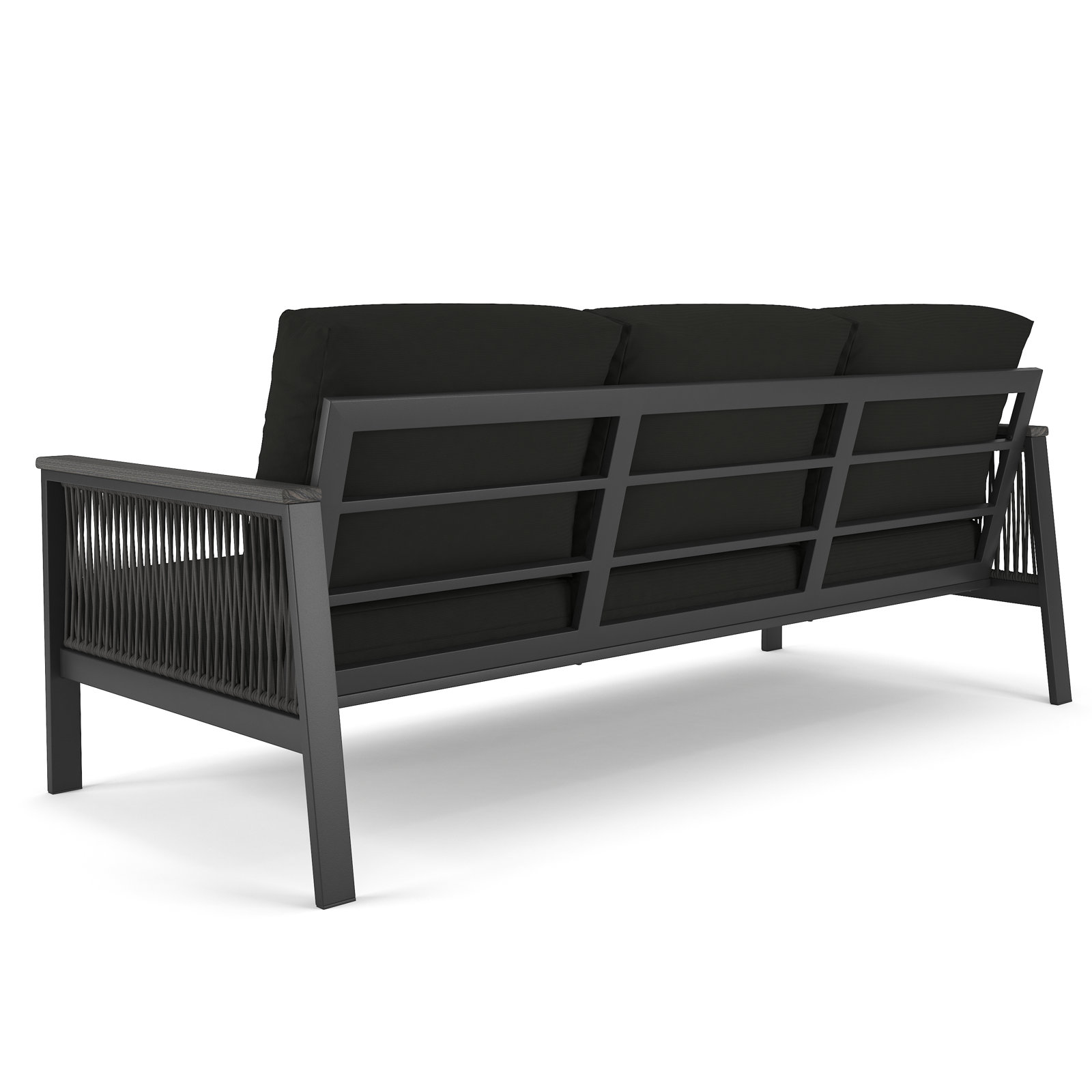 Townsend 80" Sunbrella® Patio Sofa, Canvas Black Sunbrella® Canvas