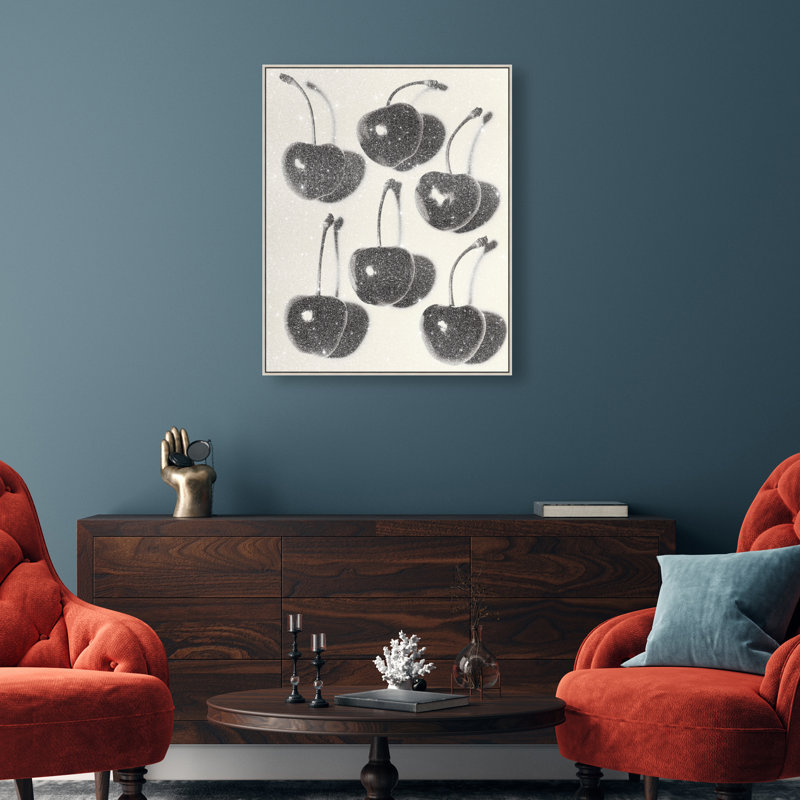 Obscure Berries I Print by Oliver Gal, 37"H x 31"W, Silver Floater Frame