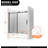 55'' - 59'' W x 60'' H Single Sliding Frameless Tub Door with Clear Glass-88366740