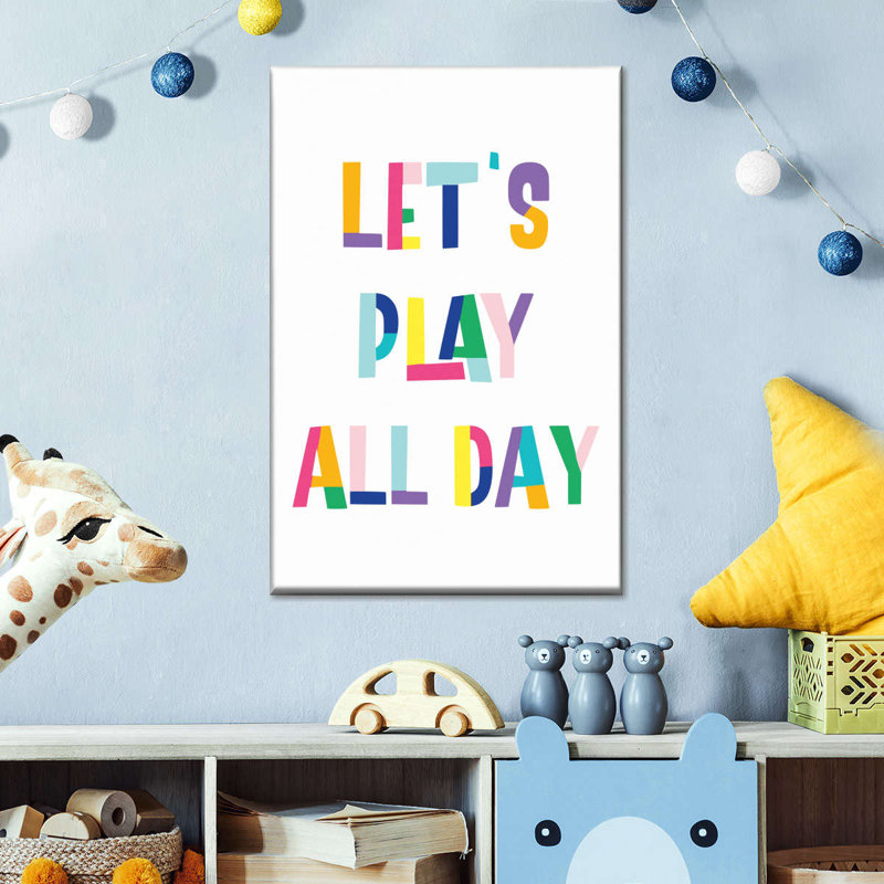 Nursery Play All Day sur toile, H 48 po x l 32 po x P 1,25 po