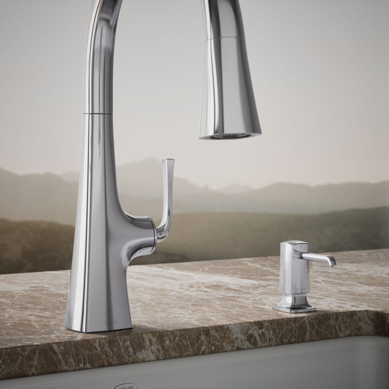 Graze Soap/Lotion Dispenser, Polished Chrome