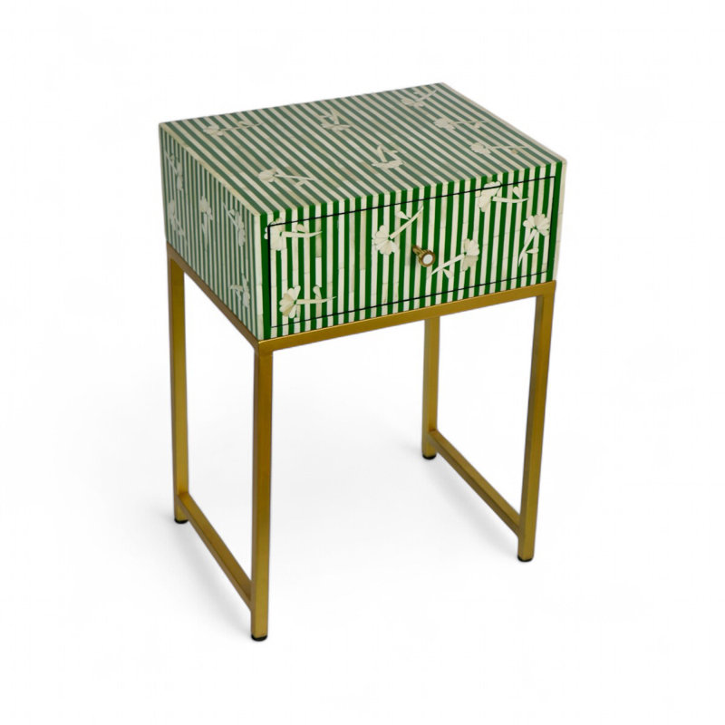 Table de chevet Bone Inlay