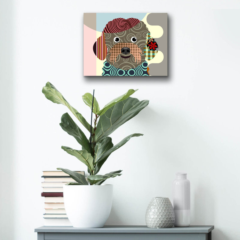 "Bichon frisé" par Lanre Adefioyue, H 12 po x l 16 po x P 0,13 po