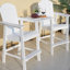 Méridienne d'extérieur en blanc, conception classique, fabrication de hanches et d'acier inoxydable, plateau central pour petits objets, siège blanc avec style, matériau, 304 accessoires, cour arrière