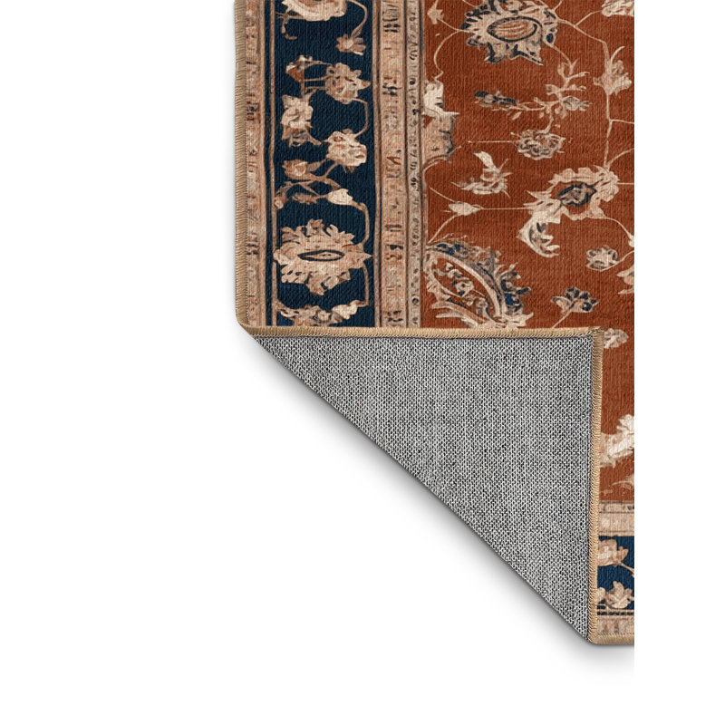 Tapis brun lavable à la machine, Carré 4 pi