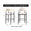 Modern Upholstered Bar Stool With Gold-Accented Armrests