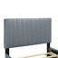 Lit plateforme tapissier en velours avec lit gigogne-30254055-30254054