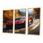 «Lamborghini Diablo Highway Red», ensemble de reproduction d'art mural exotique-138521778-138521791