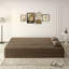 Canapé-lit moderne avec 2 coussins, canapé-lit convertible en velours côtelé rembourré de mousse, matelas pliant de 15 po pour le salon, lit d'invité, aucun assemblage requis-536043043