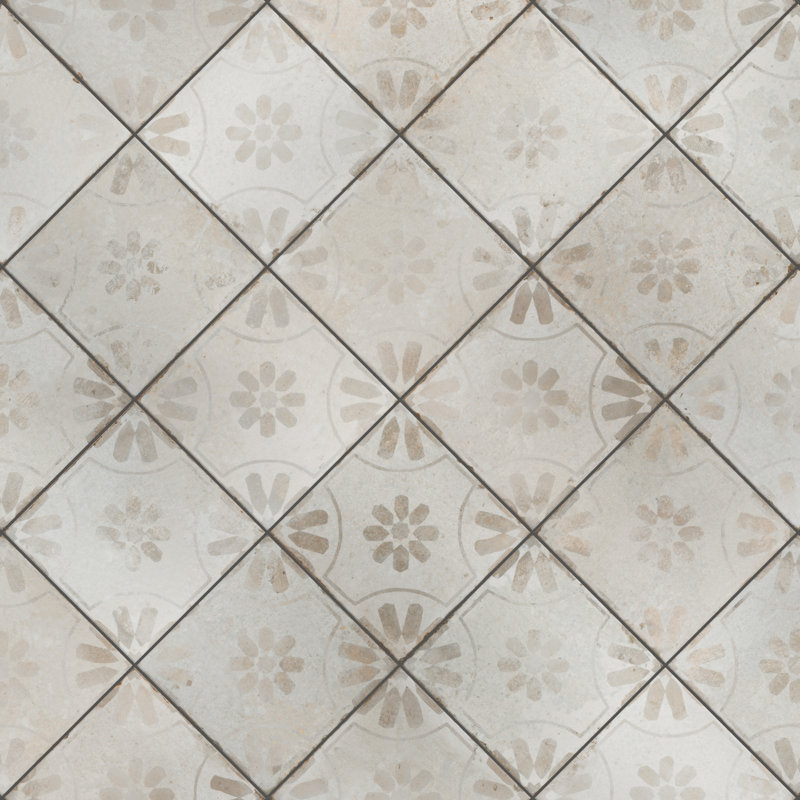 Carreau de céramique 17,63 po x 17,63 po Kings, Blanc