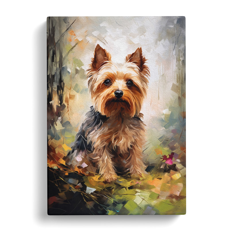 Yorkshire Terrier Impressionism - Wrapped Canvas