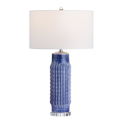 30.5" Ceramic Table Lamp With White Shade