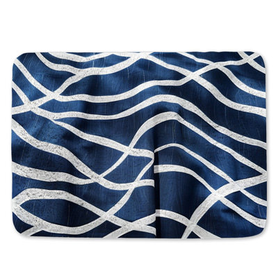 Wavy stripes Bath Mat Abstract Bathroom Decor Dynamic