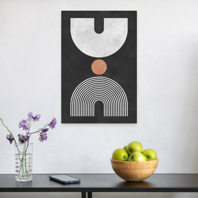 «Terracotta Curve Balance», reproduction d'art murale contemporaine abstraite