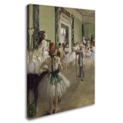 'The Ballet Class' by Edgar Degas Print on Wrapped Canvas