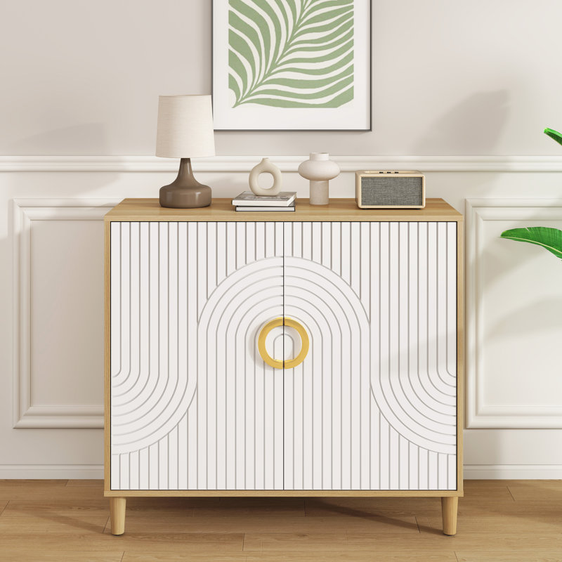 Randalls Accent Cabinet, White/Natural