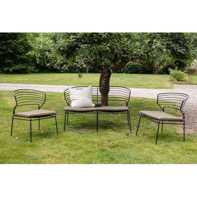 Annah Steel Garden Bench