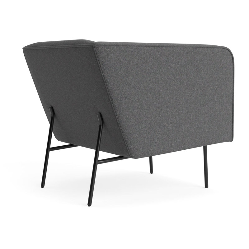MTO - Dandy Lounge Chair Black Legs, Gabro Gray