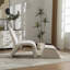 Fauteuil d'appoint avec repose-pieds Modern Chenille-700148717
