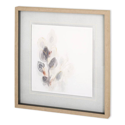 Seed Pod II by June Vess a Hand Embelished Textured Framed Art Print Matted under Glass