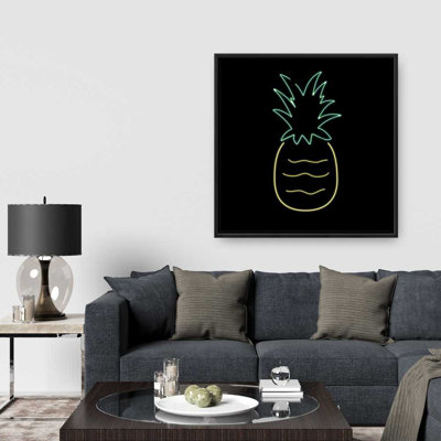 Neon Pineapple | Brand Framed Canvas Home Decor